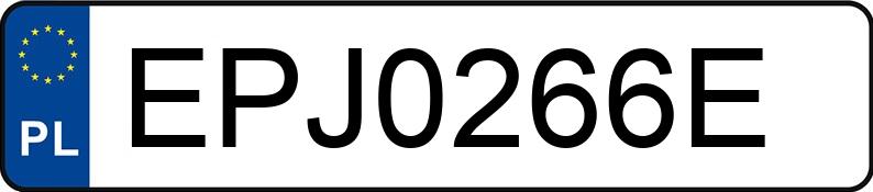 Numer rejestracyjny EPJ 0266E posiada   - EPJ0266E