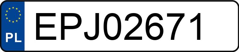 Numer rejestracyjny EPJ 02671 posiada BMW 318i MR`04 E4 E90 - EPJ02671