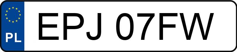 Numer rejestracyjny EPJ 07FW posiada MAZDA 323F 1.8 Kat. MR`95 323F 1.8 Kat. MR`95 - EPJ07FW