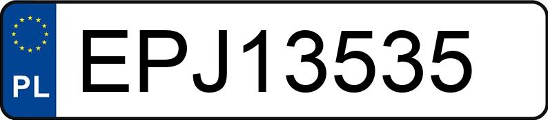 Numer rejestracyjny EPJ 13535 posiada VOLKSWAGEN TRANSPORTER - EPJ13535