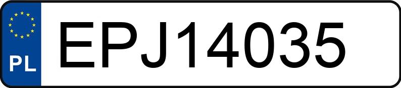Numer rejestracyjny EPJ 14035 posiada FORD FIESTA - EPJ14035