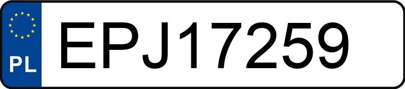 Numer rejestracyjny EPJ 17259 posiada KIA SPORTAGE - EPJ17259