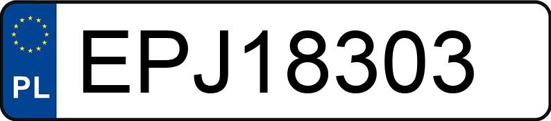 Numer rejestracyjny EPJ 18303 posiada SKODA OCTAVIA - EPJ18303