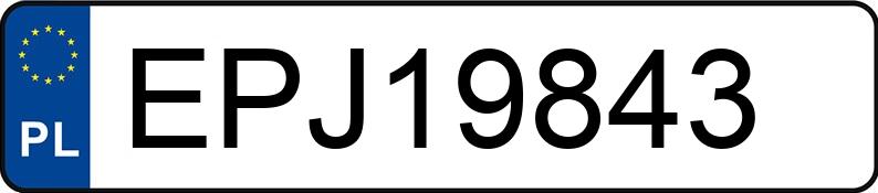 Le numéro d’enregistrement EPJ 19843 a VOLKSWAGEN Passat GP 1.6 MR`00 E3 Trendline - EPJ19843