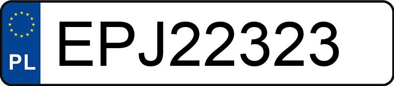 Numer rejestracyjny EPJ 22323 posiada VOLKSWAGEN TRANSPORTER - EPJ22323