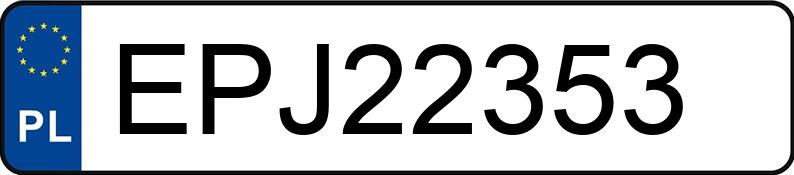 Numer rejestracyjny EPJ 22353 posiada BMW 318i MR`16 E6 F30 318i MR`16 E6 F30 - EPJ22353