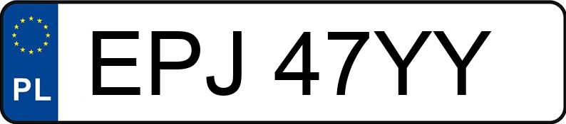 Numer rejestracyjny EPJ 47YY posiada FORD FOCUS - EPJ47YY