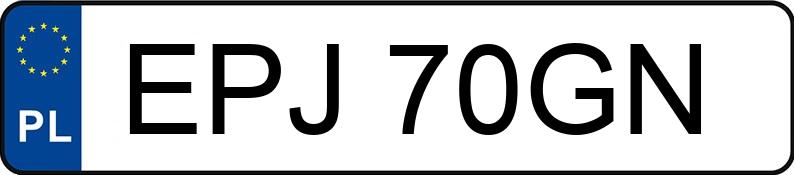 Numer rejestracyjny EPJ 70GN posiada SKODA OCTAVIA - EPJ70GN