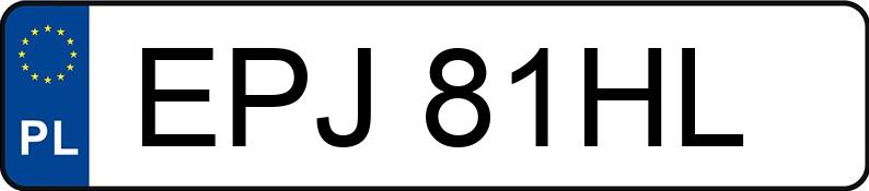 Numer rejestracyjny EPJ 81HL posiada BMW 316 - EPJ81HL
