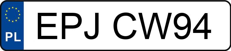 Numer rejestracyjny EPJ CW94 posiada DAIMLERCHRYSLER CLK 230 - EPJCW94