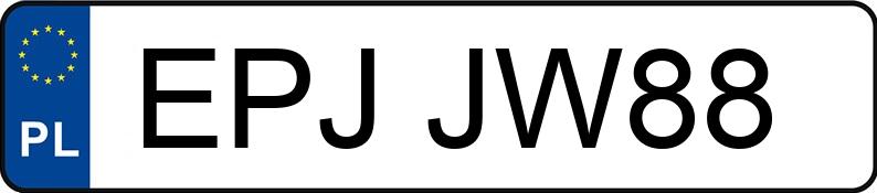 Numer rejestracyjny EPJ JW88 posiada BMW 318i MR`04 E4 E90 318i MR`04 E4 E90 - EPJJW88