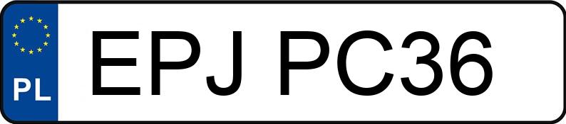 Numer rejestracyjny EPJ PC36 posiada JEEP WRANGLER - EPJPC36