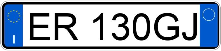 Numer rejestracyjny ER130GJ posiada HONDA Civic 9a serie