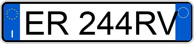 Numer rejestracyjny ER244RV posiada TOYOTA Auris 2a serie