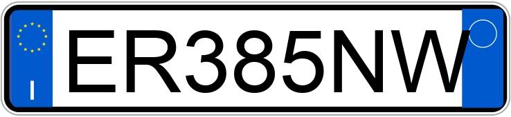 Numer rejestracyjny ER385NW posiada FIAT 500