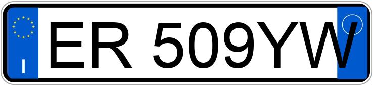 Numer rejestracyjny ER509YW posiada FIAT 500