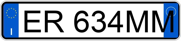 Numer rejestracyjny ER634MM posiada LANCIA Ypsilon 3a serie