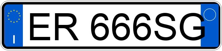 Numer rejestracyjny ER666SG posiada FIAT 500