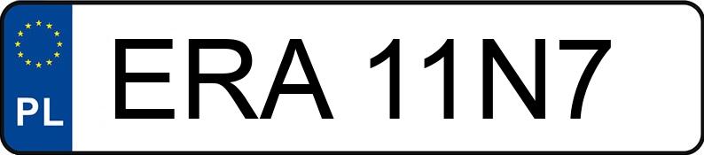 Numer rejestracyjny ERA 11N7 posiada TOYOTA COROLLA - ERA11N7