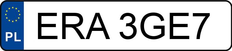 Numer rejestracyjny ERA 3GE7 posiada FIAT CINQUECENTO - ERA3GE7