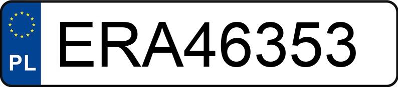 Numer rejestracyjny ERA 46353 posiada OPEL INSIGNIA - ERA46353