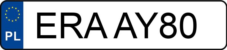 Numer rejestracyjny ERA AY80 posiada TOYOTA COROLLA VERSO - ERAAY80 Numer rejestracyjny ERA AY80 posiada TOYOTA COROLLA VERSO - ERAAY80