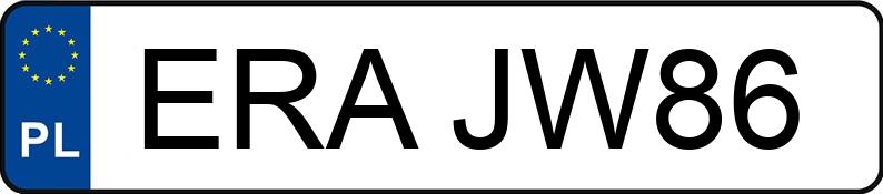 Numer rejestracyjny ERA JW86 posiada ALFA ROMEO 159 - ERAJW86