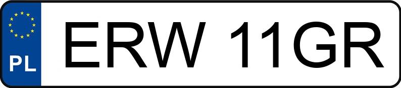 Numer rejestracyjny ERW 11GR posiada FIAT PUNTO 55 SX - ERW11GR