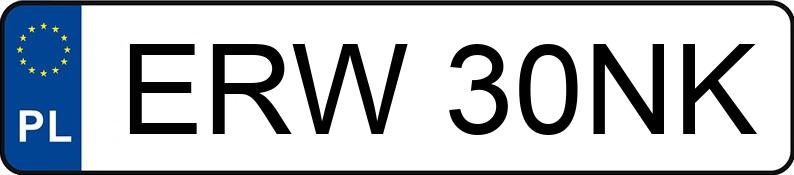 Numer rejestracyjny ERW 30NK posiada MERCEDES-BENZ 308 2.3 D - ERW30NK