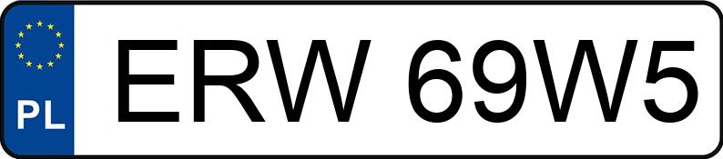Numer rejestracyjny ERW 69W5 posiada AUDI Q5 - ERW69W5