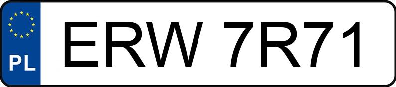 Numer rejestracyjny ERW 7R71 posiada TOYOTA AVENSIS - ERW7R71