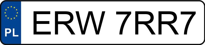 Numer rejestracyjny ERW 7RR7 posiada AUDI SQ5 PLUS TDI - ERW7RR7