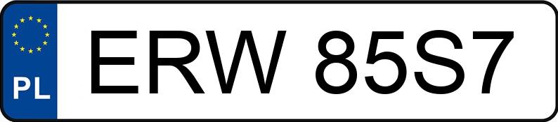 Numer rejestracyjny ERW 85S7 posiada OPEL ASTRA - ERW85S7