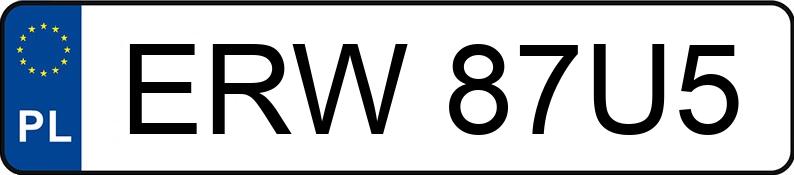 Numer rejestracyjny ERW 87U5 posiada PEUGEOT 207 - ERW87U5 Numer rejestracyjny ERW 87U5 posiada PEUGEOT 207 - ERW87U5