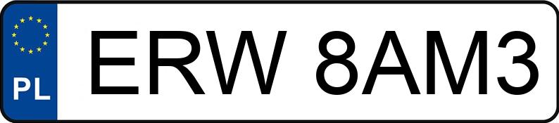 Numer rejestracyjny ERW 8AM3 posiada VOLKSWAGEN PASSAT - ERW8AM3