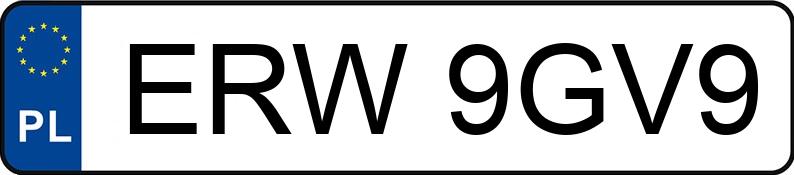 Numer rejestracyjny ERW 9GV9 posiada ZIPP Skutery Tops - ERW9GV9