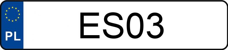 Numer rejestracyjny ES 03 posiada FERRARI 348 TS - ES03