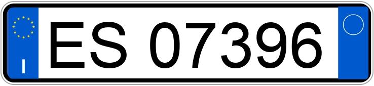 Numer rejestracyjny ES07396 posiada  