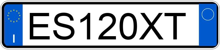 Numer rejestracyjny ES120XT posiada NISSAN Qashqai 1a serie