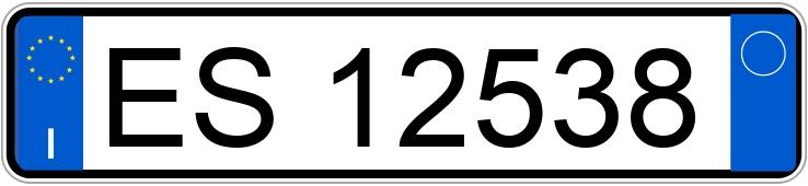 Numer rejestracyjny ES12538 posiada BMV 
