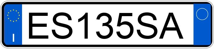 Numer rejestracyjny ES135SA posiada MERCEDES Classe A