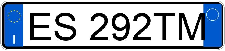 Numer rejestracyjny ES292TM posiada LANCIA YPSILON