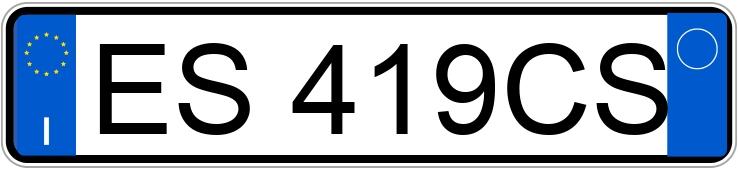 Numer rejestracyjny ES419CS posiada FIAT Punto 4a serie Numer rejestracyjny ES419CS posiada FIAT Punto 4a serie