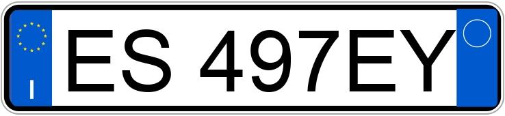 Numer rejestracyjny ES497EY posiada BMW Serie 3