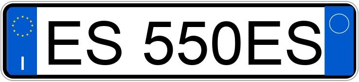 Numer rejestracyjny ES550ES posiada LANCIA Ypsilon 3a serie