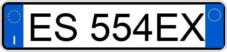 Numer rejestracyjny ES554EX posiada TOYOTA Aygo 1a serie Numer rejestracyjny ES554EX posiada TOYOTA Aygo 1a serie
