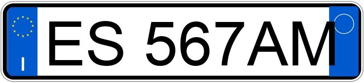Il numero di registrazione ES567AM ha VOLKSWAGEN UP