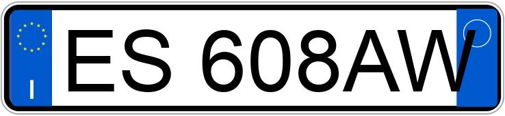 Numer rejestracyjny ES608AW posiada LANCIA Ypsilon 3a serie