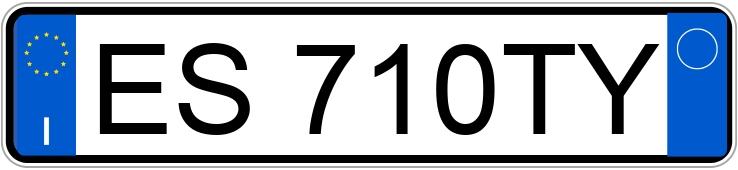 Numer rejestracyjny ES710TY posiada  
