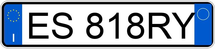Numer rejestracyjny ES818RY posiada LANCIA Ypsilon 3a serie